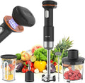 Cordless Stick Immersion Blender 5-in-1 Ritus 13000RPM Soup Blender Rechargeable Handheld Mixer For Baby Food &amp Smoothies Variable Speed Dishwasher-Safe Mixing Beaker Chopper Whisk Milk Frot