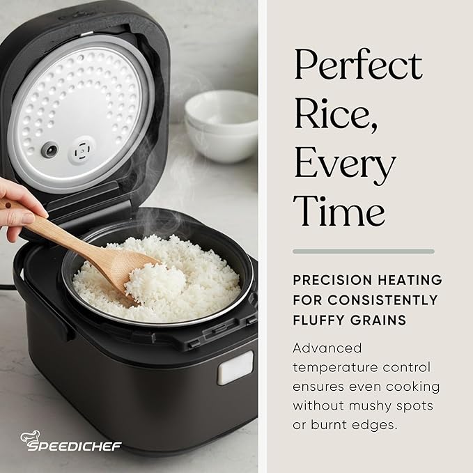 10-Cup Rice Cooker with Steamer Basket | Smart Rice Maker with Easy-to-Clean Nonstick Inner Pot | Delay Timer &amp Keep Warm Settings | Non-Toxic &amp BPA-Free | Ideal for Family Meals Black