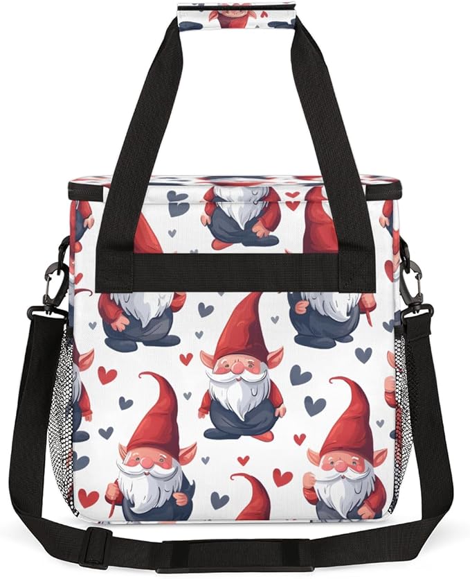 Cute Santa Claus Coffee Maker Carrying Bag Portable Travel Storage Tote Bag Compatible with K-Mini or K-Mini Plus Single Serve Coffee Brewer Carrying Case with Multiple Pockets &amp Shoulder Strap