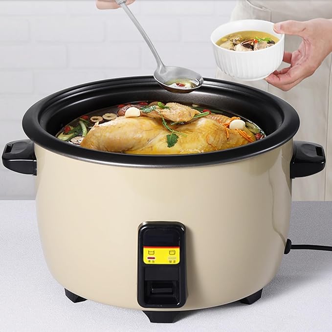 Rice Cooker Large Capacity (8L-23L) with Steamer Canteen Commercial Hotel Home Old-fashioned Large Rice Cooker 8-60 PeopleUS/EU Used(13L)