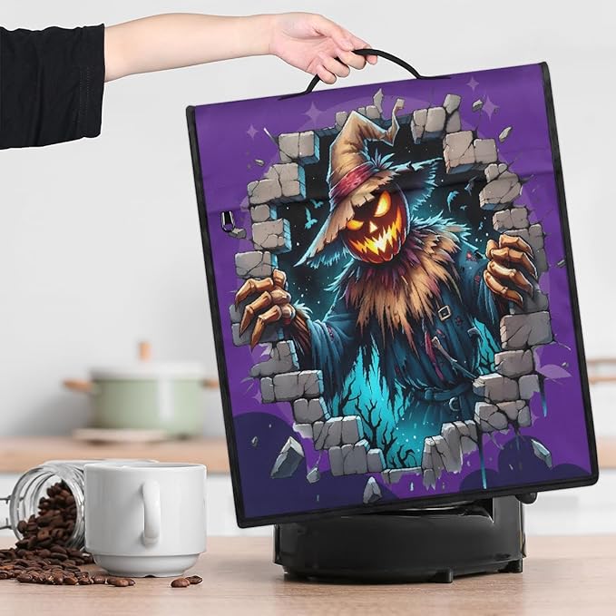 cfpolar Kitchen Aid Mixer Cover Compatible with 6-8 Quarts Halloween Pumpkin Monster Stand Mixer Cover Kitchen Aid Mixers Accessories Appliance Organizer Bag Dust Covers with Zipper Pocket