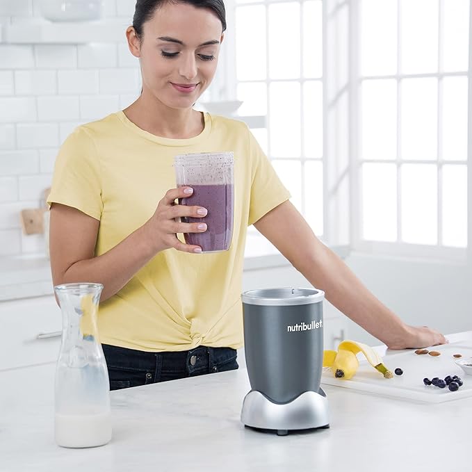 nutribullet Personal Blender for ShakesSmoothiesFood Prepand Frozen Blending24 Ounces600 WattGray(NBR-0601)(Pack of 2)