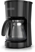 BLACK+DECKER 5-Cup Coffee Maker with On/Off Switch Sneak-A-Cup Feature and Easy-View Water Window Black