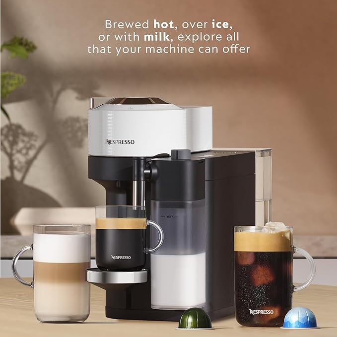 Nespresso Vertuo Lattissima Coffee &amp Espresso Maker by De'Longhi Matte White and Glossy