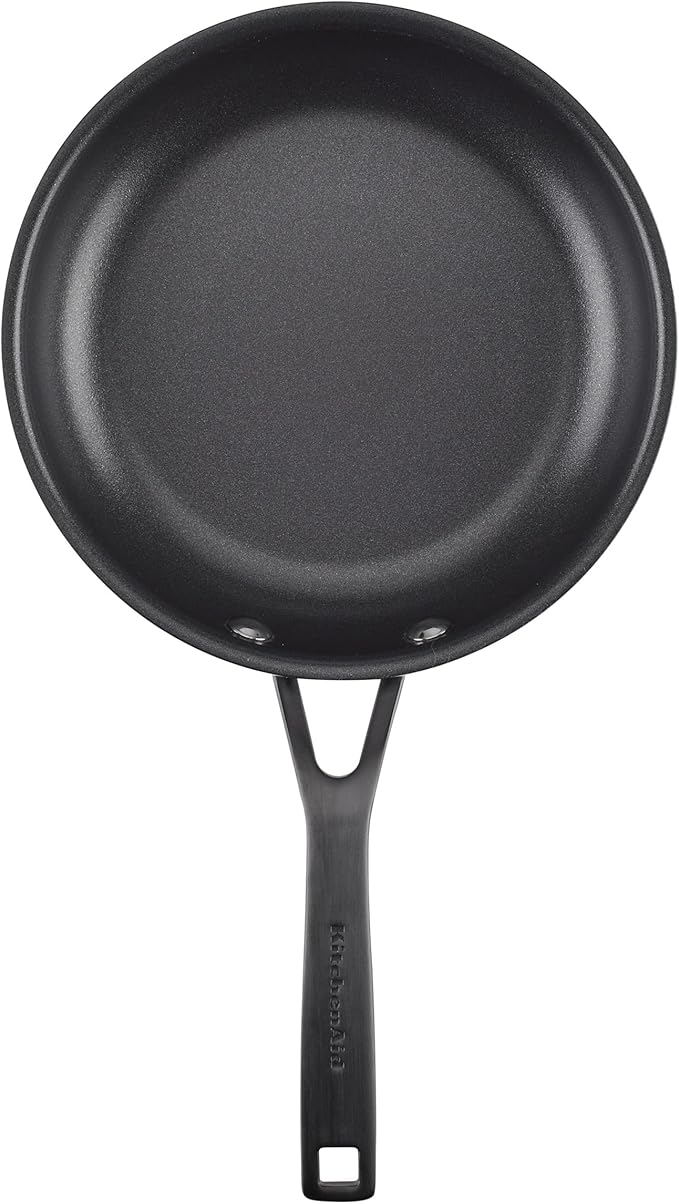 KitchenAid 5-Ply Clad Stainless Steel and Nonstick Induction Frying Pans/Skillet Set 8.25 Inch and 12.25 Inch - Polished Stainless Steel