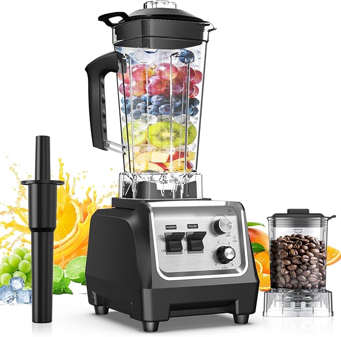 1800W Blender for Smoothies 70 oz Large Capacity Countertop Blenders with 20 oz Grinding Cup - 28000RPM High Speed Kitchen Blender for Ice Crushing Frozen Drinks Milkshakes &amp Puree