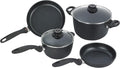 6 Piece Nonstick Cookware Set Black