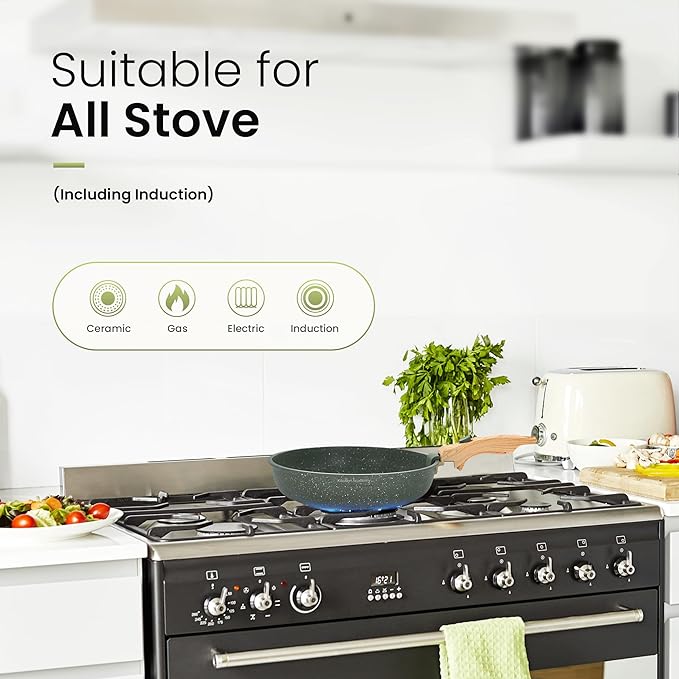 Kitchen Academy 30Pcs Bakeware &amp Cookware Set + 10Pcs Rv Pots and Pans Set with Removable Handle Cookware Sets