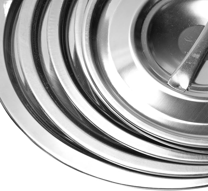 TOPINCN Stainless Steel Soup Pot Set 5PCS Multifunctional Cooking Pots Heavy Duty Induction Cooking Pot