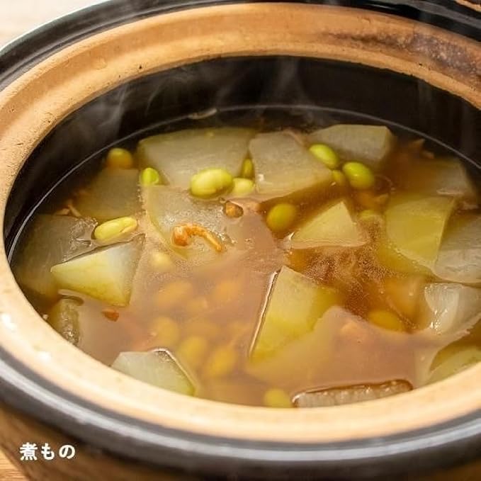 Nagatani Seitou ACT-01 Hase-en Kamado-san Earthenware Pot for Rice 3 Cuisines Made in Japan (With Rice Spoon Recipe) Diameter 9.4 x Height 7.1 inches (24 x 18 cm) Heat Retention Prevents Spills