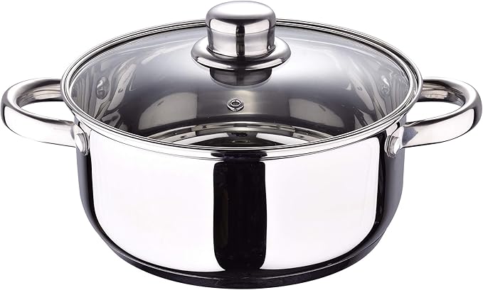 SAN IGNACIO Cassel 12 Pieces Stainless Steel with Pan Set (18/20/22/24/26/28 cm) Forged Aluminium