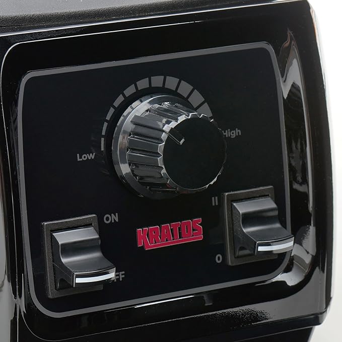 Kratos Commercial 3.5 HP Variable Speed Blender Pulse Feature 64 oz. Jar 120V 1800W NEMA 5-15P Plug Black Countertop Professional Blender (29B-005)