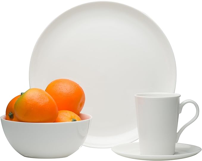 Red Vanilla Pure Vanilla 16-Piece Bone China Coupe Dinner Set