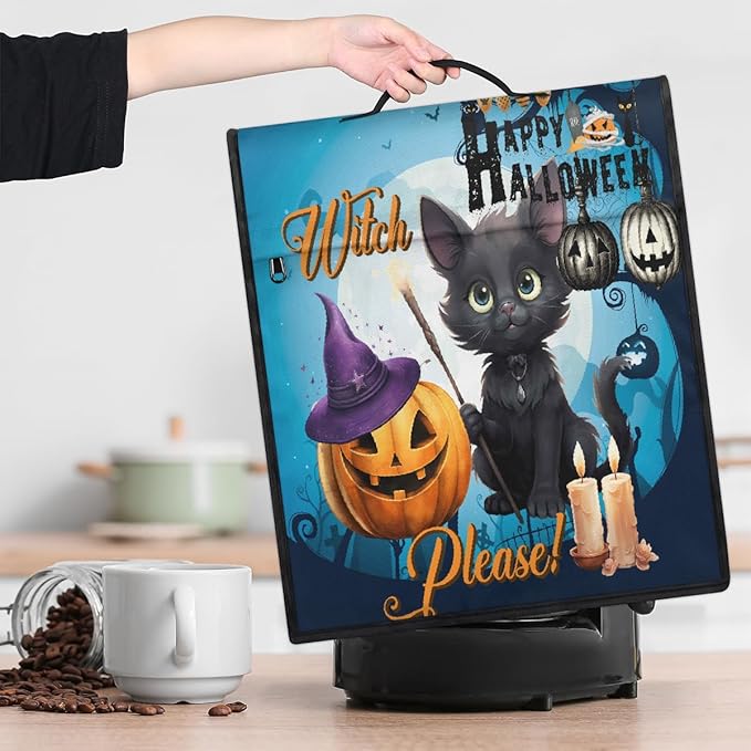 cfpolar Kitchen Aid Mixer Cover Compatible with 6-8 Quarts Halloween Pumpkin Cute Cat Stand Mixer Cover Kitchen Aid Mixers Accessories Appliance Organizer Bag Dust Covers with Zipper Pocket