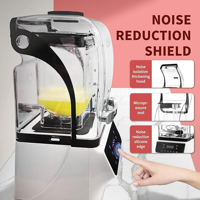 Multifunctional Smoothie MachineBlender for KitchenCountertop Blender with Sound Shield Commercial Blender for Party Activities Family GatheringsA
