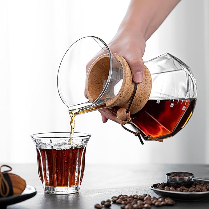 Pour Over Coffee Maker Set – 40oz Gooseneck Kettle with Thermometer Coffee Grinder &amp 20oz Drip Coffee Maker – Stainless Steel Pour Over Coffee Set