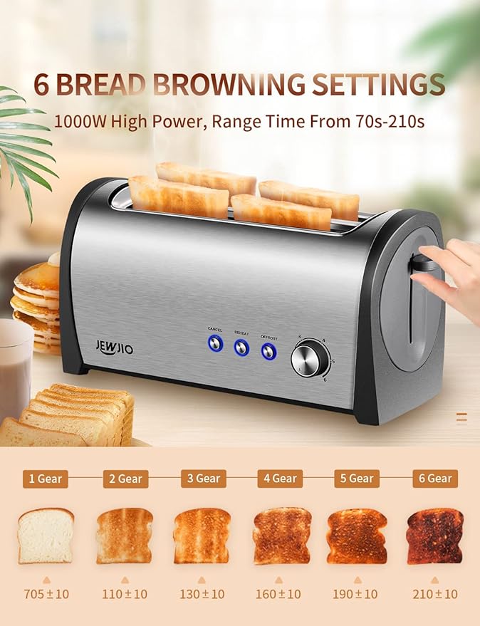 Brush Silver With Grey Toaster