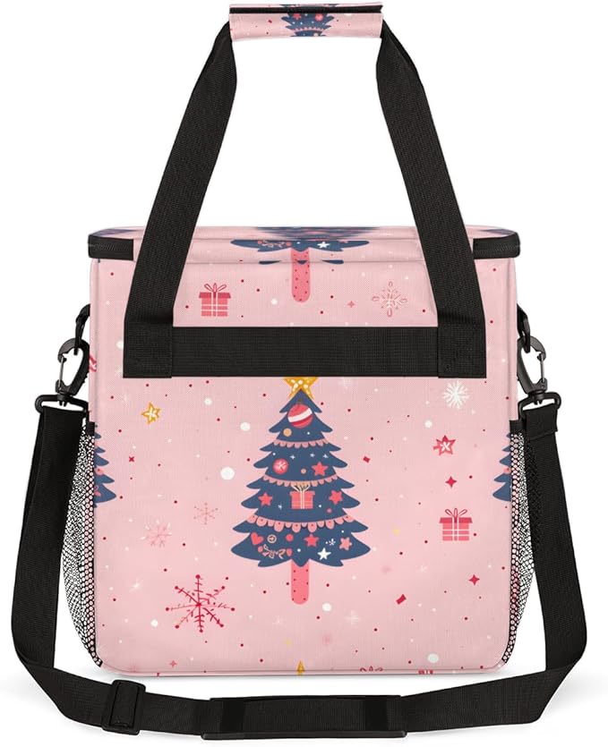 Gothic Xmas Tree Coffee Maker Carrying Bag Portable Travel Storage Tote Bag Compatible with K-Mini or K-Mini Plus Single Serve Coffee Brewer Carrying Case with Multiple Pockets &amp Shoulder Strap