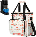 Christmas (705) Coffee Maker Carring Bag Travel Carrying Storage Tote Bag Compatible with Keurig K-Mini or K-Mini Plus Portable Single Serve Coffee Brewer Case with Pockets for K-cup Pods
