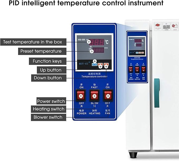 Electric Heating Constant Temperature Blast Drying Oven Laboratory Test High Temperature Small Oven Oven Industrial Dryer 300 Degree CThermostat Control and Led Display16L