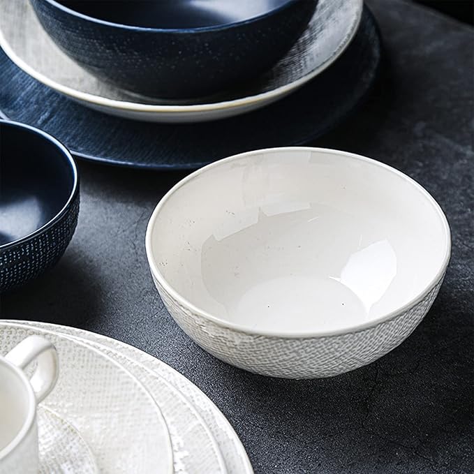 Dinnerware Sets Porcelain Bowls and Plates Sets Tableware Combination Set Kitchen Dinnerware Set for Family Gathering and Gift 18 Pcs Dish Set