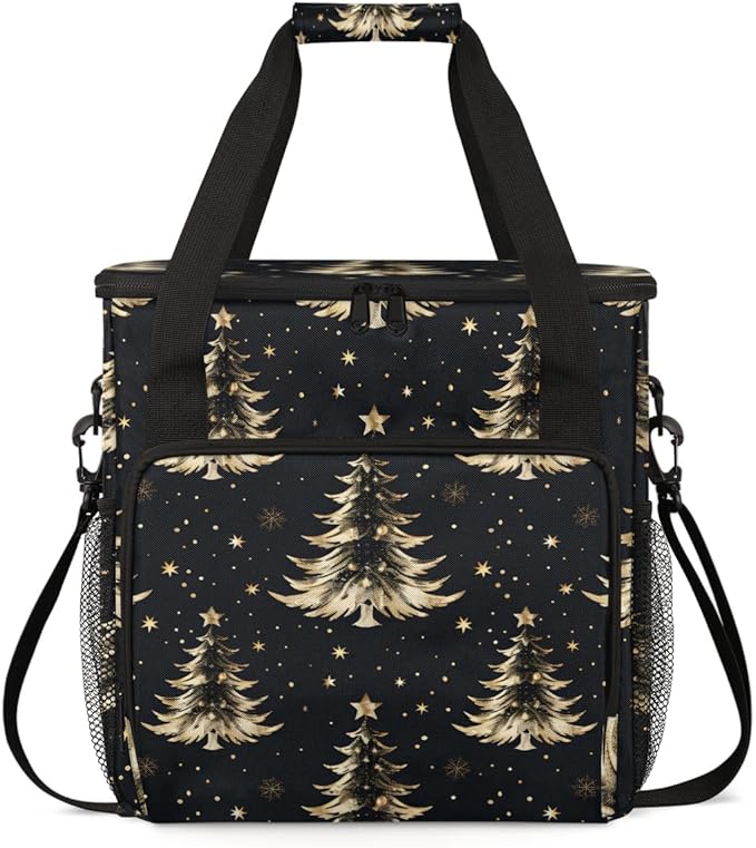 Gothic Tree Christmas Coffee Maker Carrying Bag Portable Travel Storage Tote Bag Compatible with K-Mini or K-Mini Plus Single Serve Coffee Brewer Carrying Case with Multiple Pockets &amp Shoulder S