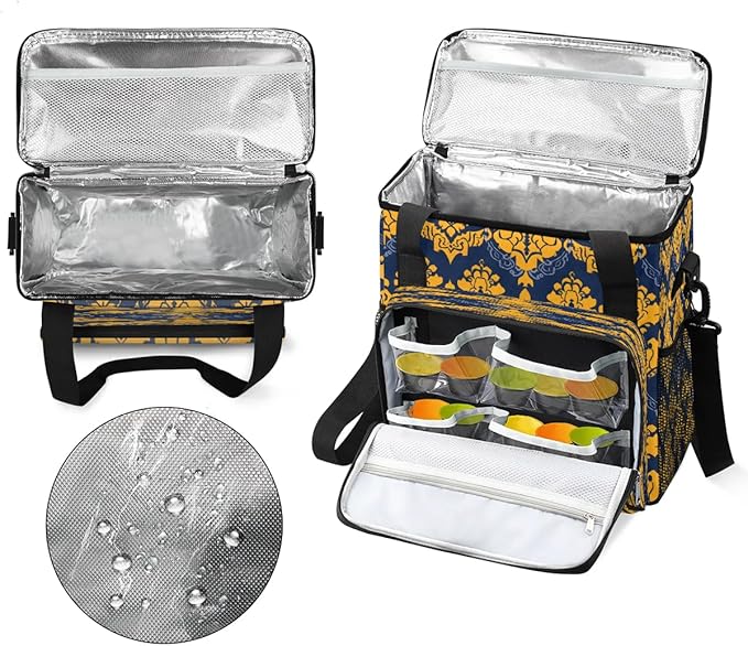 Elegant Ethnic Pattern Coffee Maker Carrying Bag Compatible with K-Mini or K-Mini Plus Portable Single Cup Coffee Maker Case with Pockets for K Cup Pods