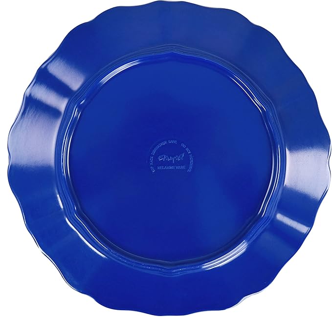 Elama Roma12 Piece Melamine Dinnerware Set Blue
