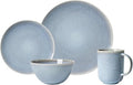 Round Stoneware 16-Piece Dinnerware Set Home Centerpiece Tableware Set