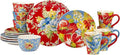 Certified International Blossom 16 Piece Dinnerware Set Serice for 4