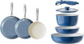 Redchef Ceramic Pots and Pans Set Non Stick Nonstick Kitchen Cookware Sets Non Toxic Pots and Pans Set Non Stick PFAS PFOA &amp PTFE Free Nonstick Frying Pans Set Ceramic Pan Skillet RV Cookwar