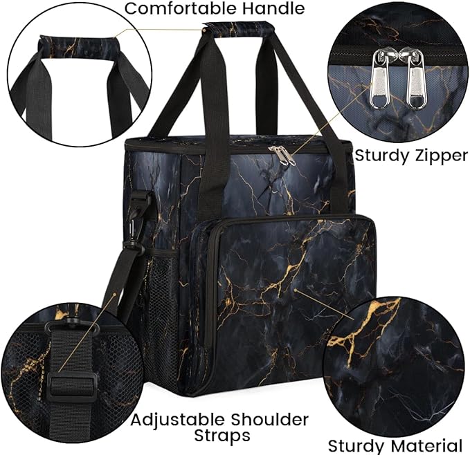 Marble Patterns Classic Coffee Maker Travel Bag for K-Mini or K-Mini Plus Single Serve Coffee Brewer Portable Storage Tote Case for Tarvel