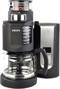 KRUPS KM7005 Grind and Brew Coffee Maker with Stainless Steel Conical Burr Grinder 10-cup Black