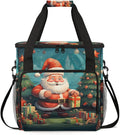 Colorful Santa Claus Coffee Maker Carrying Bag Graffiti Santa Claus Travel Storage Bag Compatible with K-Mini or K-Mini Plus Single Serve Coffee Brewer Carrying Case with Pockets &amp Shoulder Stra