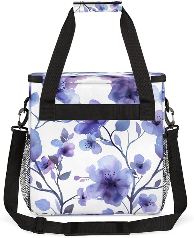 Honeyed Flowers Coffee Maker Carrying Bag Portable Travel Storage Tote Bag Compatible with K-Mini or K-Mini Plus Single Serve Coffee Brewer Carrying Case with Multiple Pockets &amp Shoulder Strap