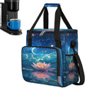 Moon Flower Stars Coffee Maker Carring Bag Travel Carrying Storage Tote Bag Compatible with Keurig K-Mini or K-Mini Plus Portable Single Serve Coffee Brewer Case with Pockets for K-cup Pods