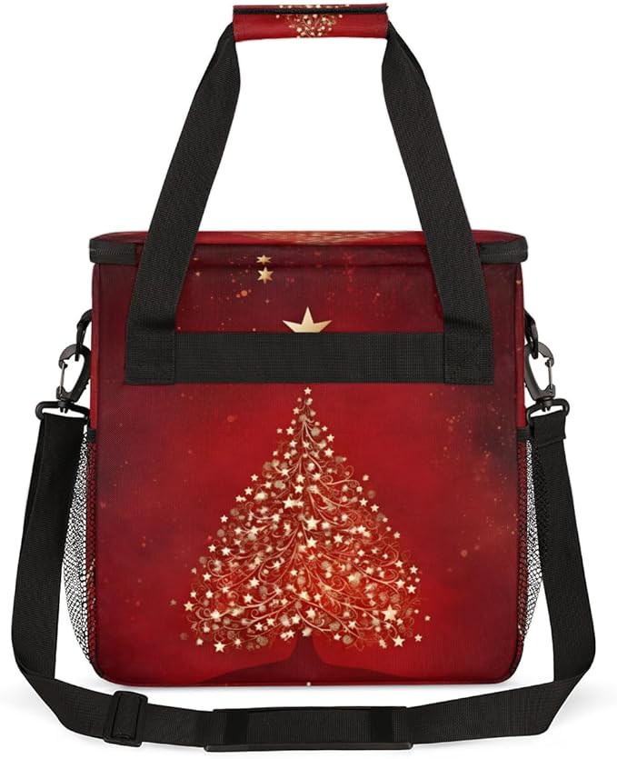 Christmas Tree Coffee Maker Carrying Bag Bright Tree Travel Storage Bag Compatible with K-Mini or K-Mini Plus Single Serve Coffee Brewer Carrying Case with Multiple Pockets &amp Shoulder Strap