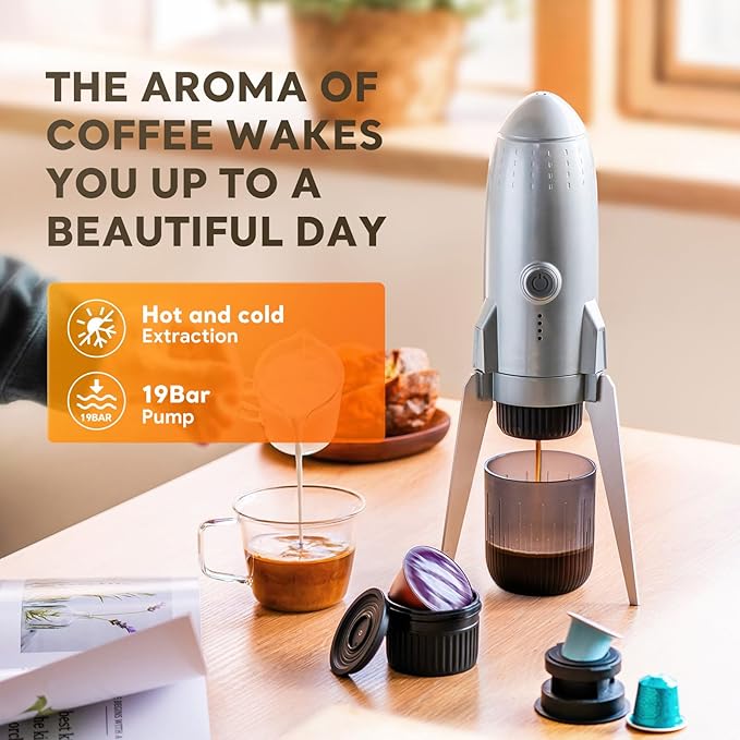 Espresso Machine and Rechargeable Coffee Pods Machine Texture Suitable for Quick Brewing Rechargeable Coffee Maker