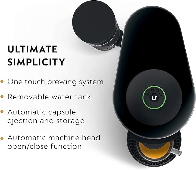 Nespresso Vertuo Plus Coffee and Espresso Machine by De'Longhi with Aeroccino Ink Black (Renewed)