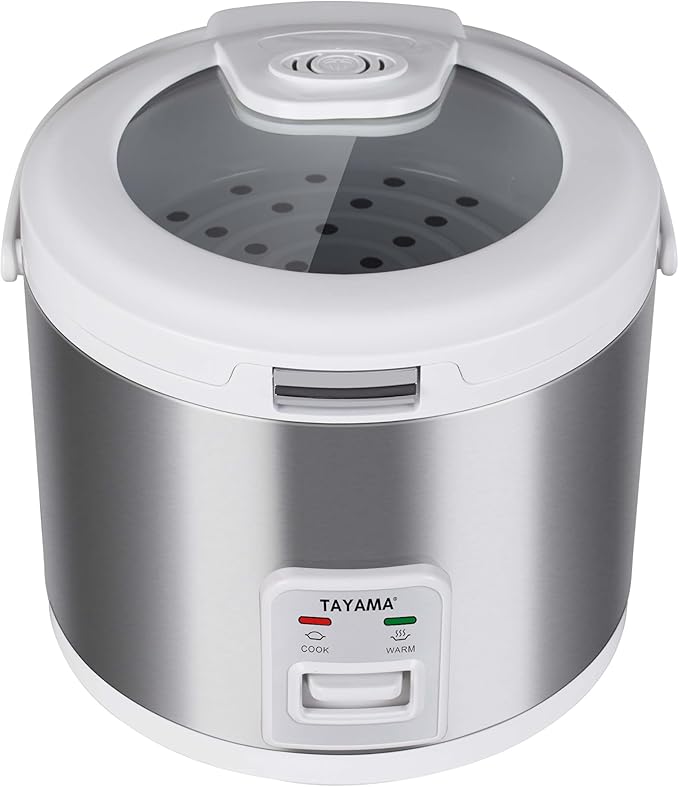 TAYAMA 10-Cup Automatic Rice Cooker &amp Warmer with Glass Lid