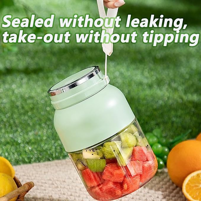 Electric Citrus Juicer 17 oz with Straw Two Lids Portable Blender for Smoothies Shakes Food Prep &amp Frozen Blending Large-Capacity Wireless Mini Juicer Cup on the Go for Kitchen Office (C-37o