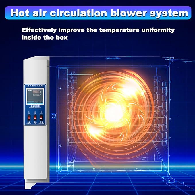 Constant Temperature Blast Drying Oven for Laboratory Industrial Drying Oven Lab Oven 16 L Laboratory Drying Oven Forced Air Convection Intelligent Temperature Control101 0S