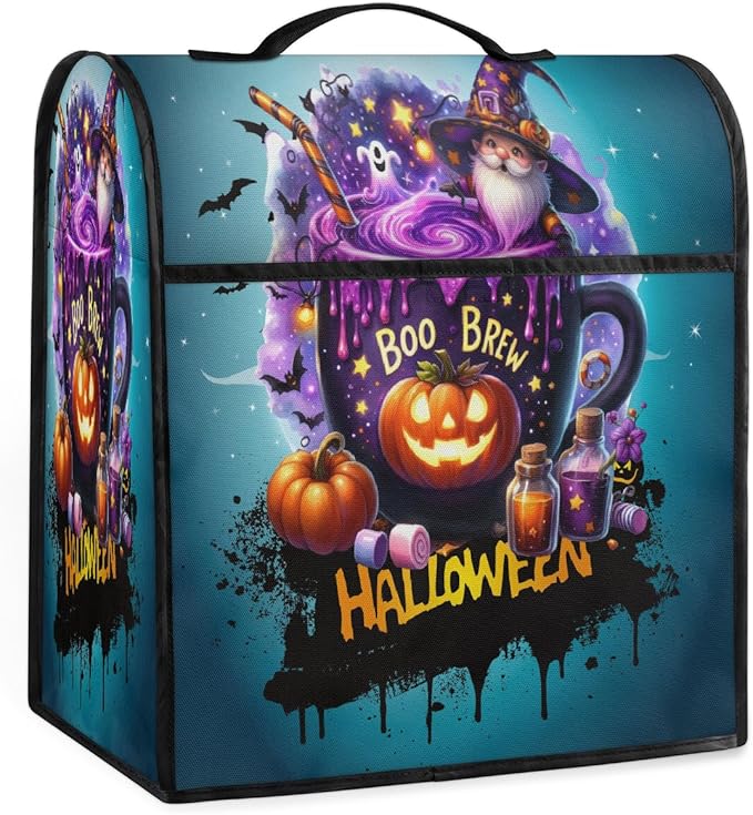 cfpolar Kitchen Aid Mixer Cover Compatible with 6-8 Quarts Halloween Potion Goblin Pumpkin Stand Mixer Cover Kitchen Aid Mixers Accessories Appliance Organizer Bag Dust Covers with Zipper Pocket