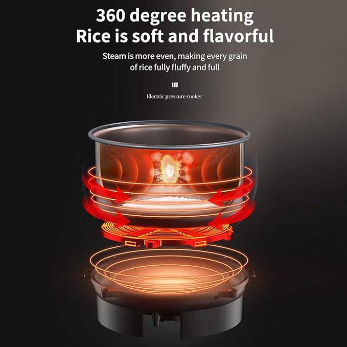 Mini Rice Cooker 1.8L 300W Aluminum Alloy Nonstick Inner Pot Flavor Locking Micropressure Technology Rice Pot with Steam Rack &amp One Key Cooking Grain Cooker for Grain Home (US Plug 110V)