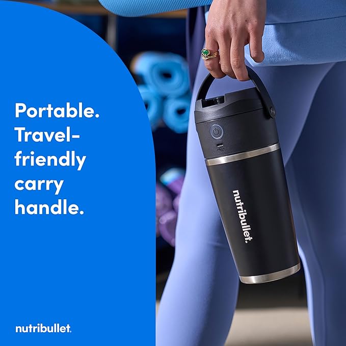 nutribullet Flip Portable Blender with Insulated Cup Cordless Brushed Stainless NBPB50350SS