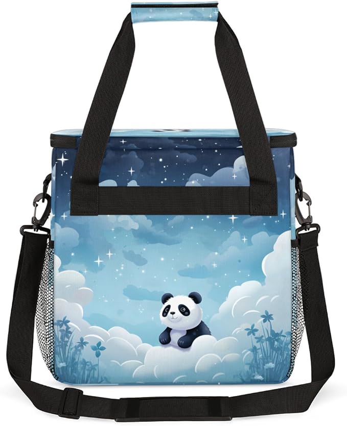 Panda on Cloud Coffee Maker Carrying Bag Portable Travel Storage Tote Bag Compatible with K-Mini or K-Mini Plus Single Serve Coffee Brewer Carrying Case with Multiple Pockets &amp Shoulder Strap