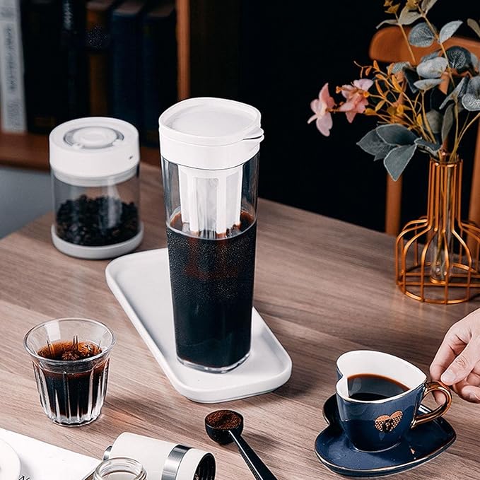 Coffee Carafe Coffee Machine Cold Boiling Ice Coffee Machine Dual Purpose Filtered Coffee Teapot Espresso Ice Dripping Pot Coffee Pot convenient(Green)