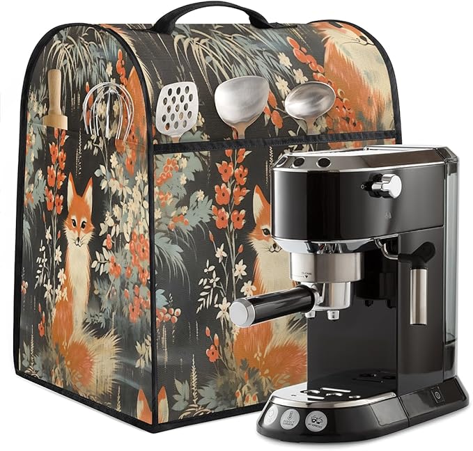 cfpolar Kitchen Aid Mixer Cover Compatible with 6-8 Quarts Animal Fox Flower Stand Mixer Cover Kitchen Aid Mixers Accessories Appliance Organizer Bag Dust Covers with Zipper Pocket