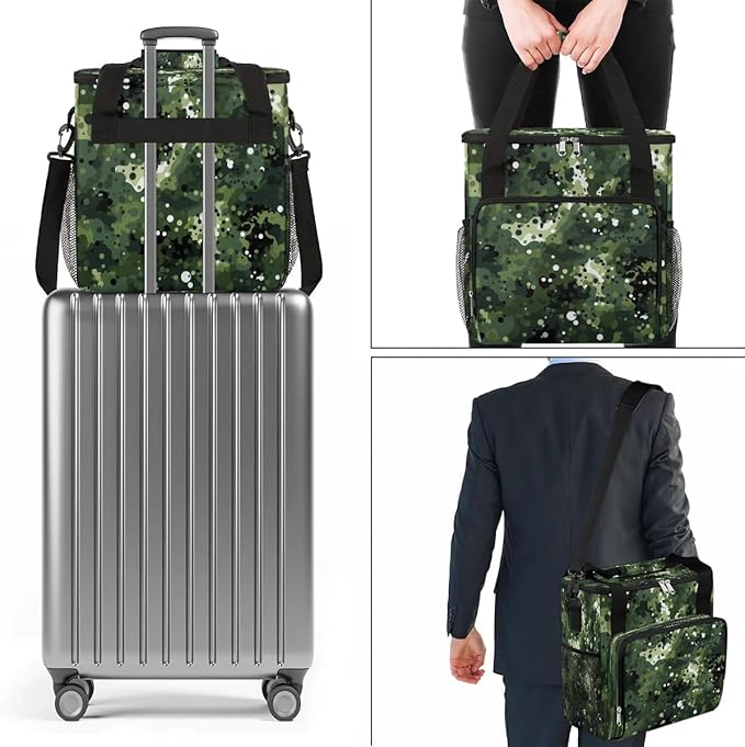 Camouflage Geometric Abstract Coffee Maker Travel Bag for K-Mini or K-Mini Plus Single Serve Coffee Brewer Portable Storage Tote Case for Tarvel