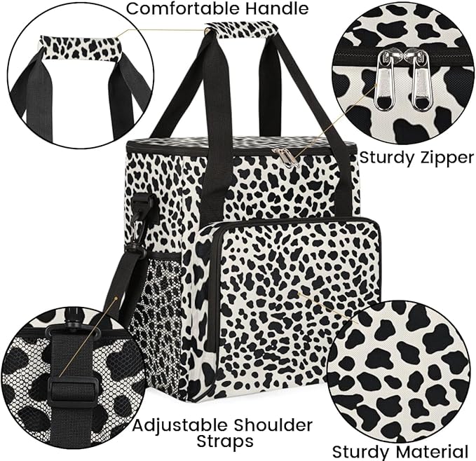 Coffee Maker Carrying Bag Leopard Pattern Single Cup Coffee Maker Travel Bag Compatible with Keurig K-Mini or K-Mini Plus Portable Storage Bag with Shoulder StrapAZ-203